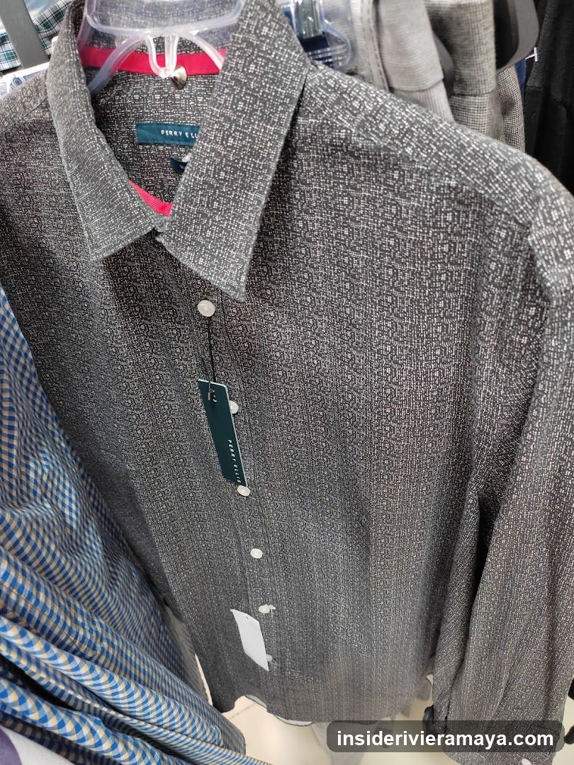 Grey Patterned Button-Down Shirt