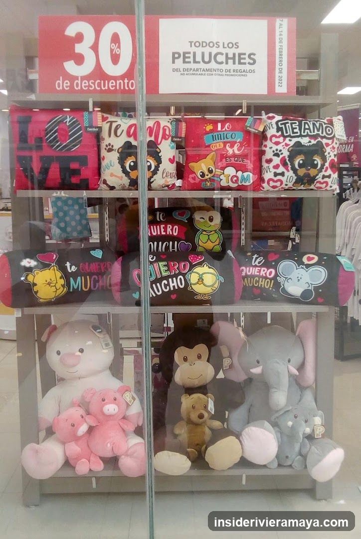 Retail Display of Plush Toys and Pillows