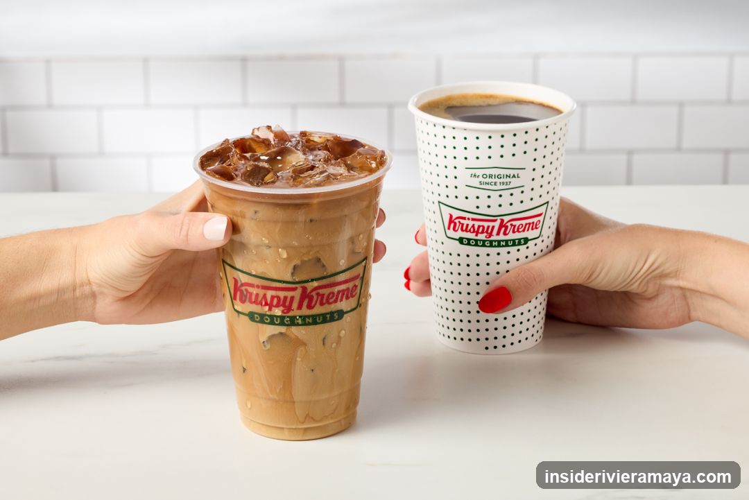 Krispy Kreme Iced Coffee and Hot Coffee
