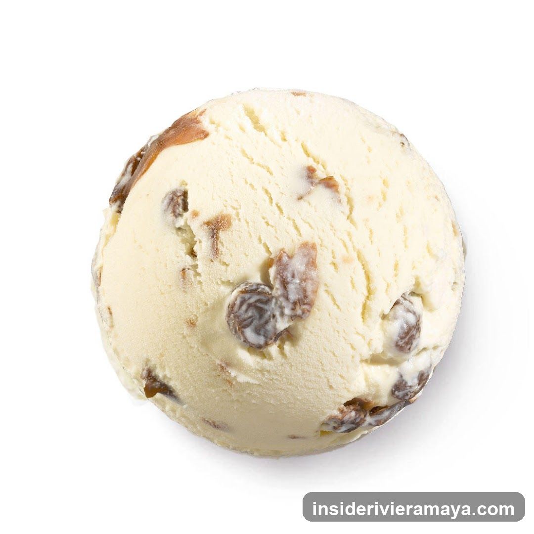 Top-down view of ice cream