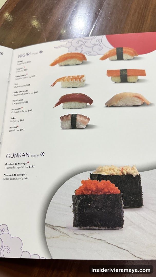 Sushi Menu Page