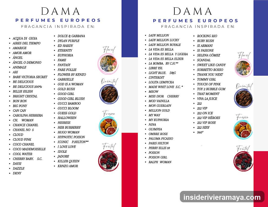DAMA Perfumes Europeos Fragancia Inspirada En