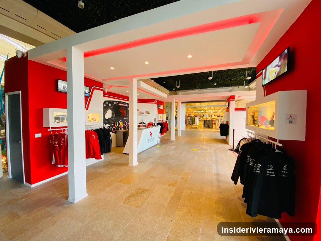 Red and White Retail Store Interior
