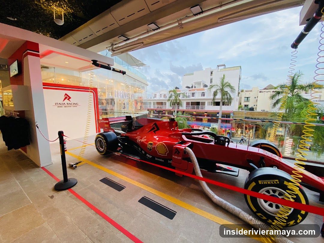 Red Formula 1 Car Display