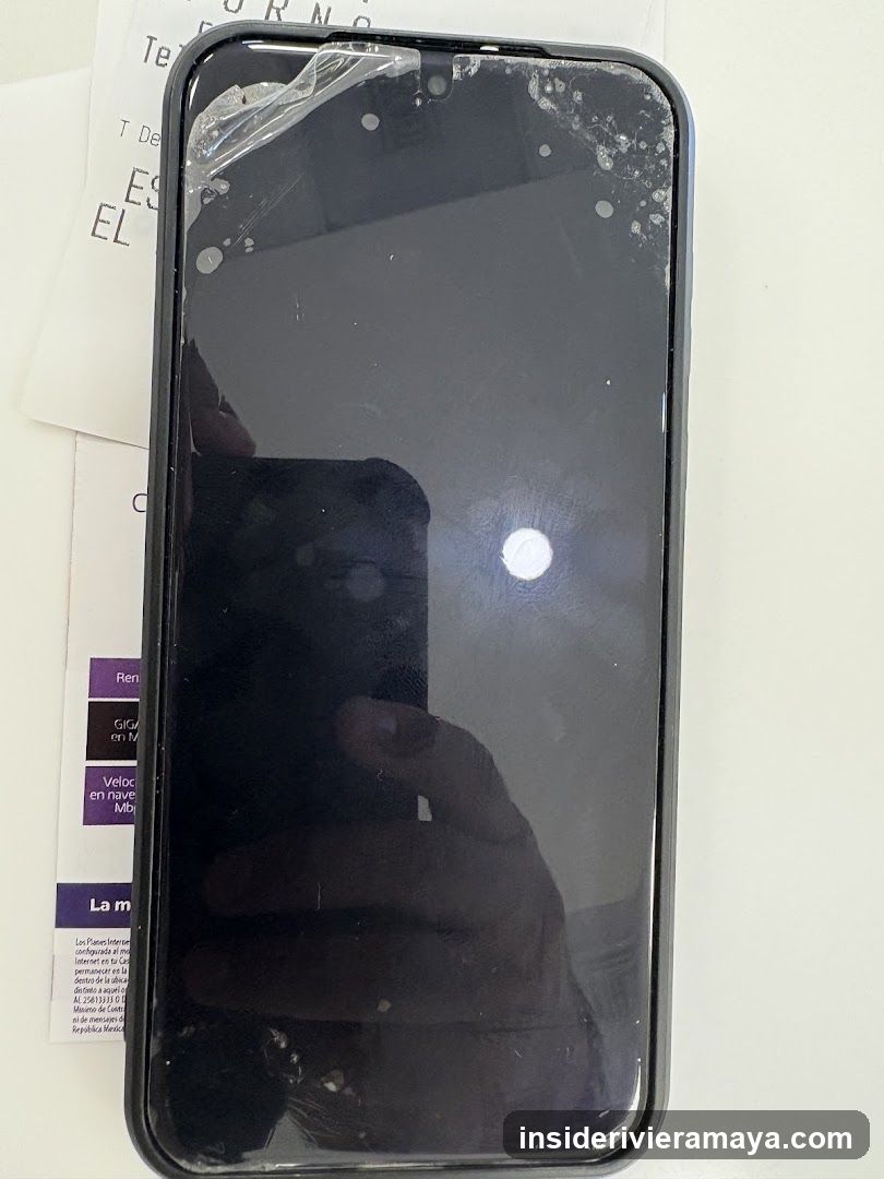 Damaged Smartphone Screen