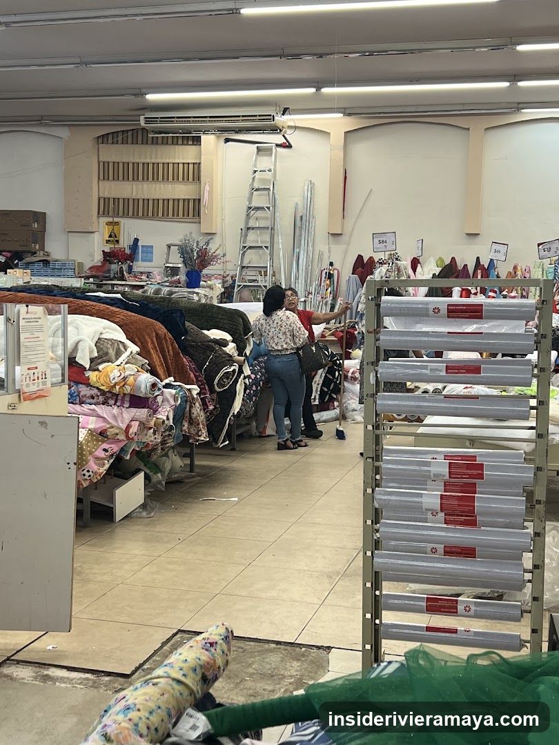 Interior of a fabric and craft store