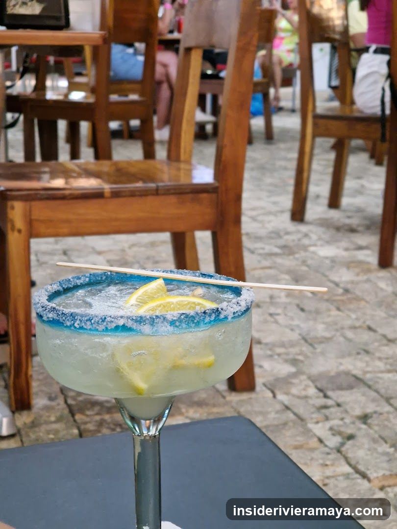 Blue Margarita on Outdoor Patio