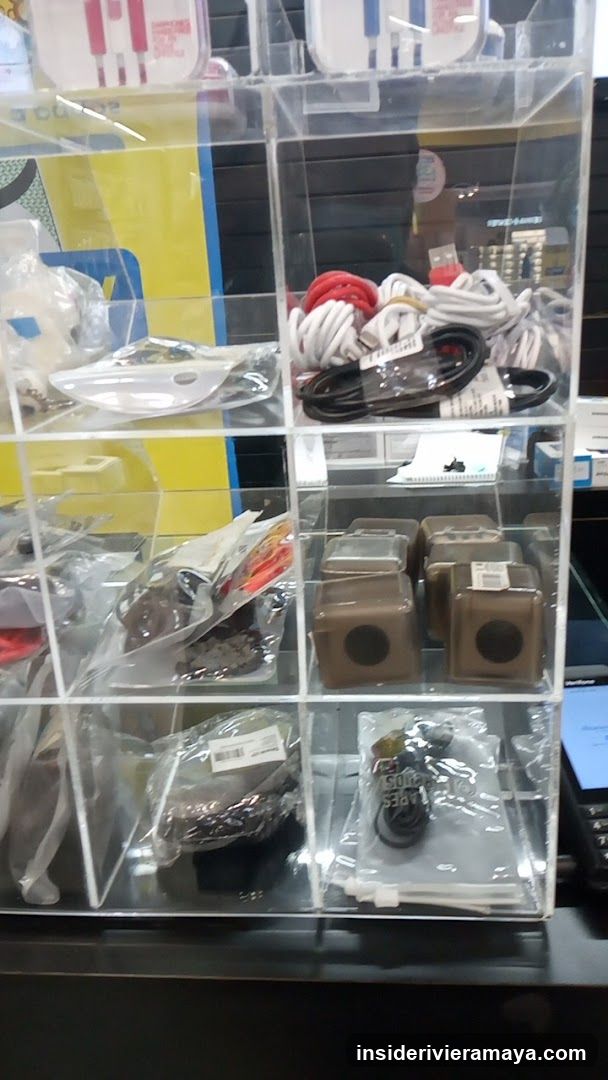 Retail Display of Electronics Accessories