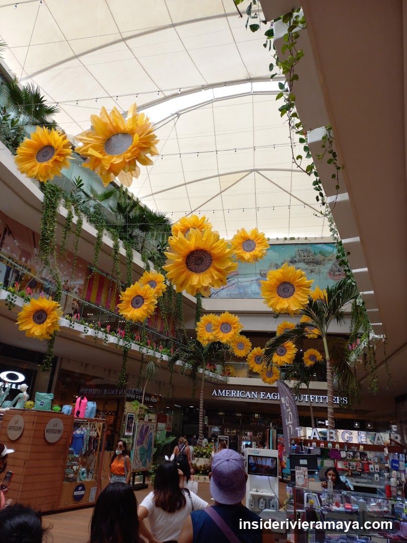 Mall Interior with Sunflower Decor