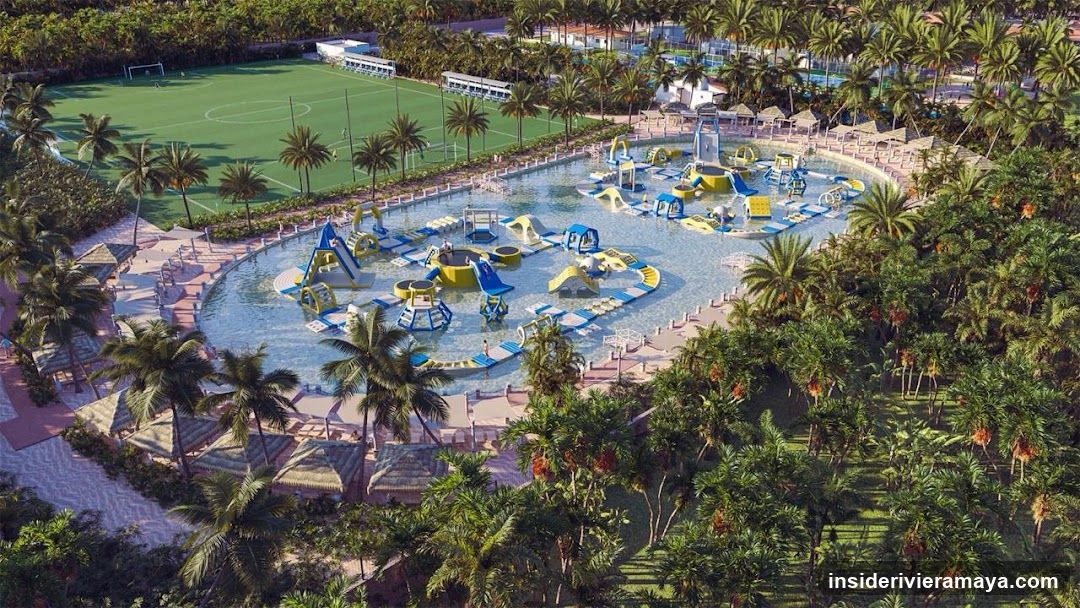 Aerial View of Tropical Resort Water Park