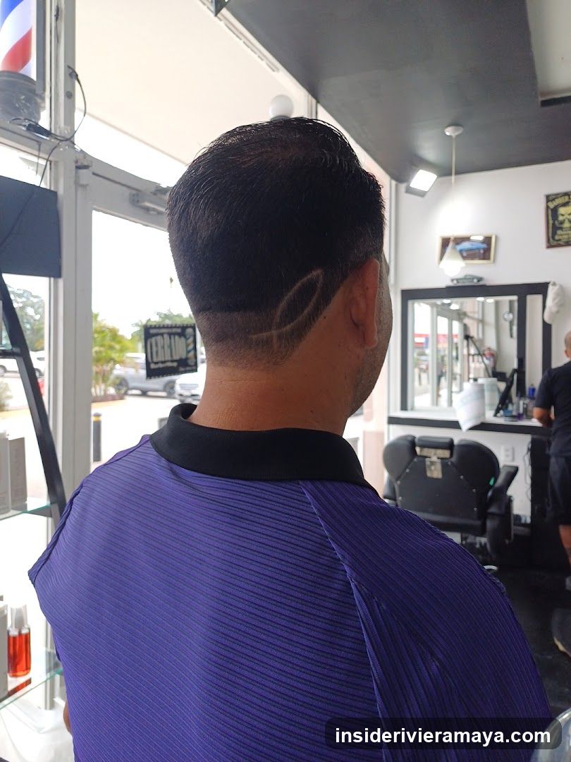 Barbershop Interior and Customer