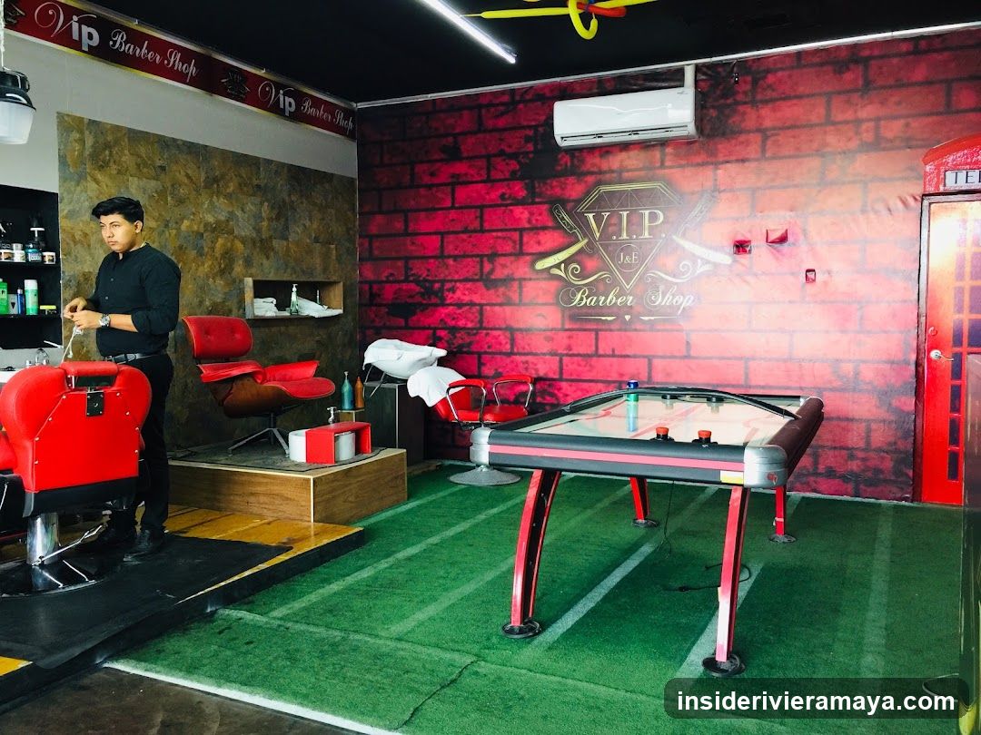 Interior of V.I.P. Barber Shop