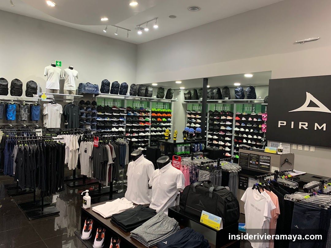 Interior of a sportswear retail store