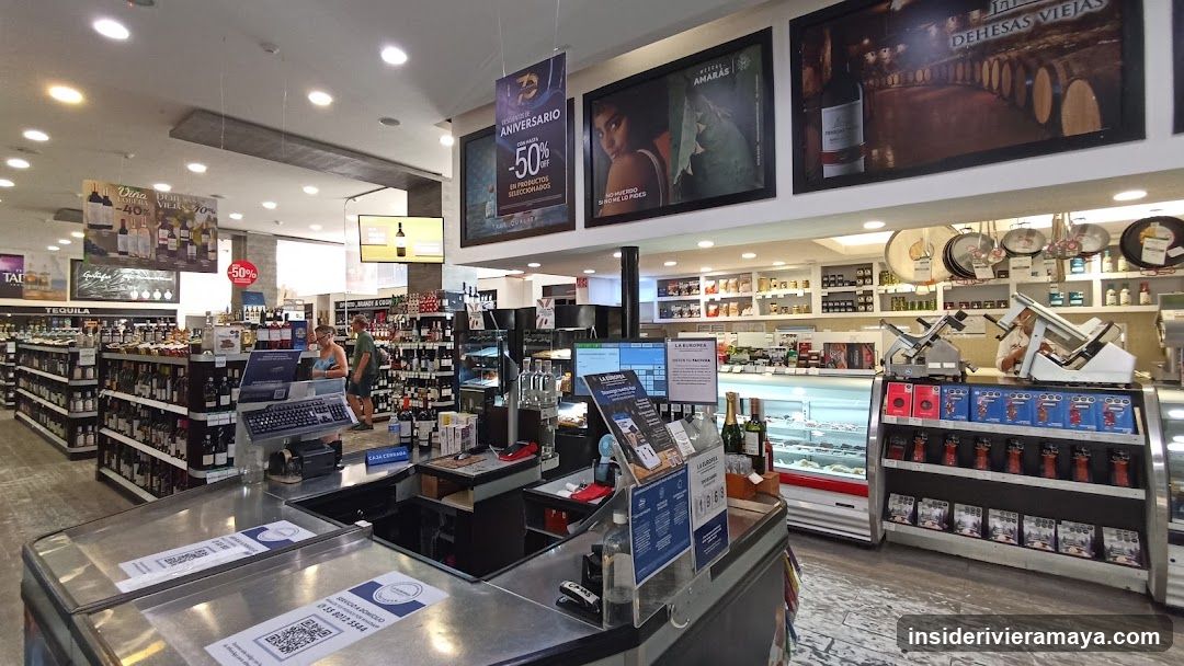 Interior of a specialty food and wine shop