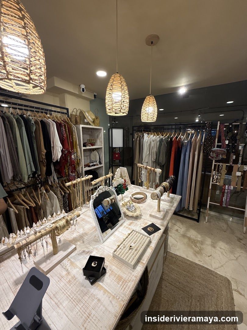 Interior of a Boutique Clothing and Jewelry Store