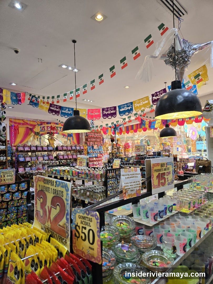 Interior of a Mexican-themed candy store