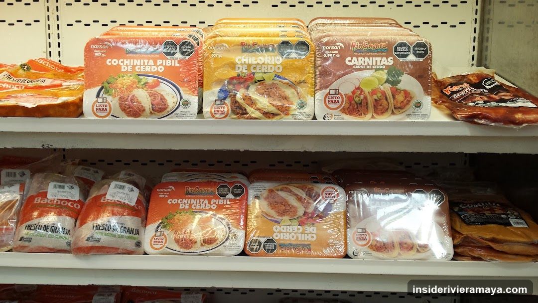 Shelves of Packaged Mexican Food