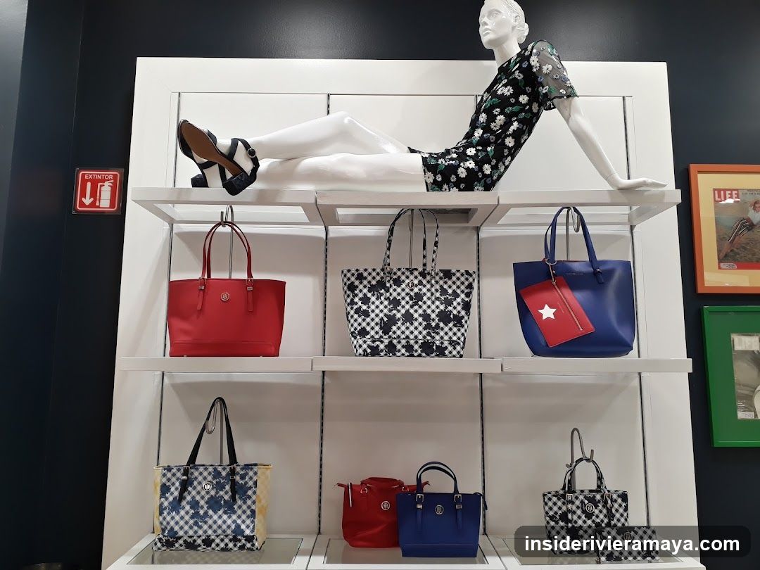 Retail Display of Handbags and Mannequin