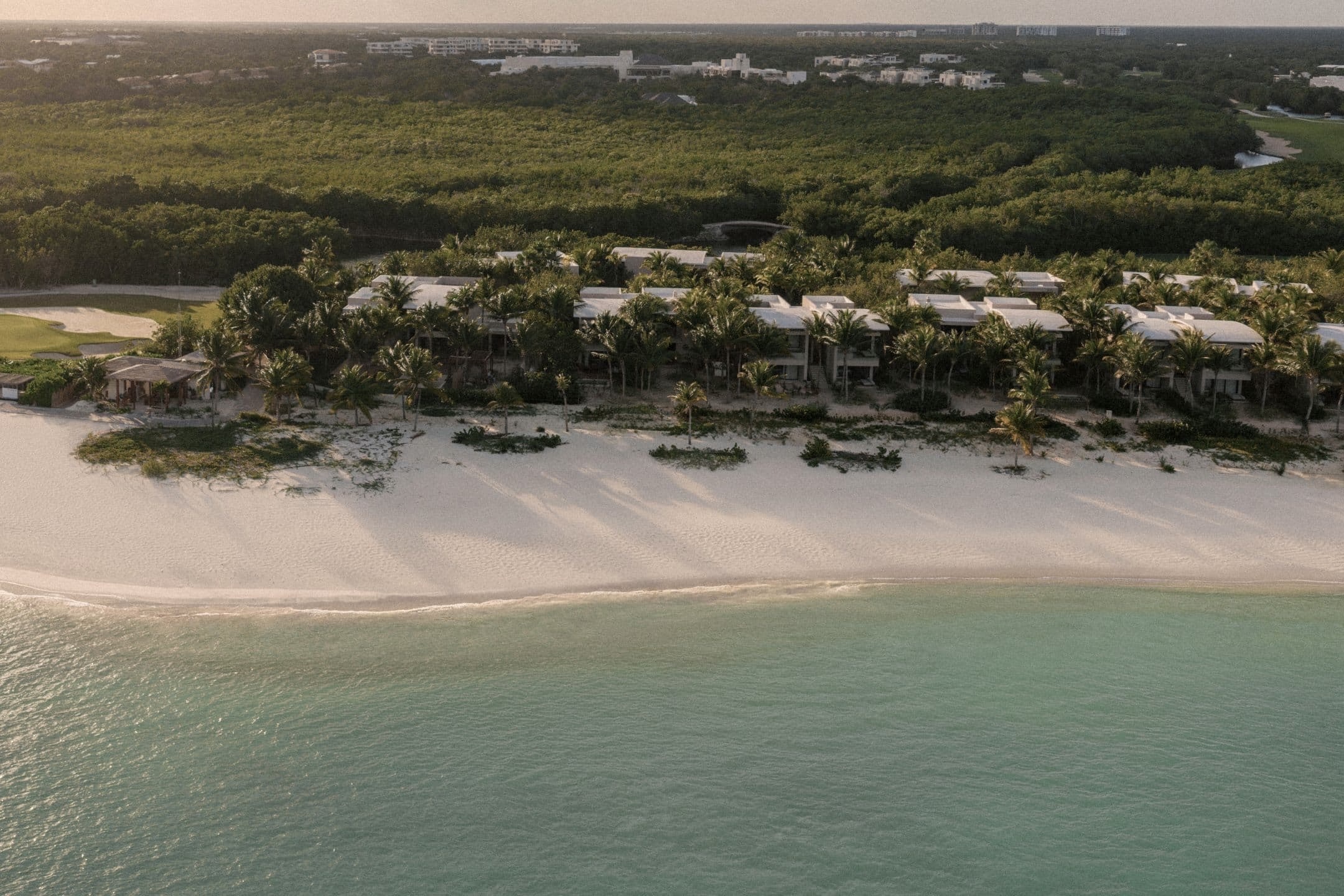 Aerial view of Alila Mayakoba resort in the Mayakoba enclave, Riviera Maya