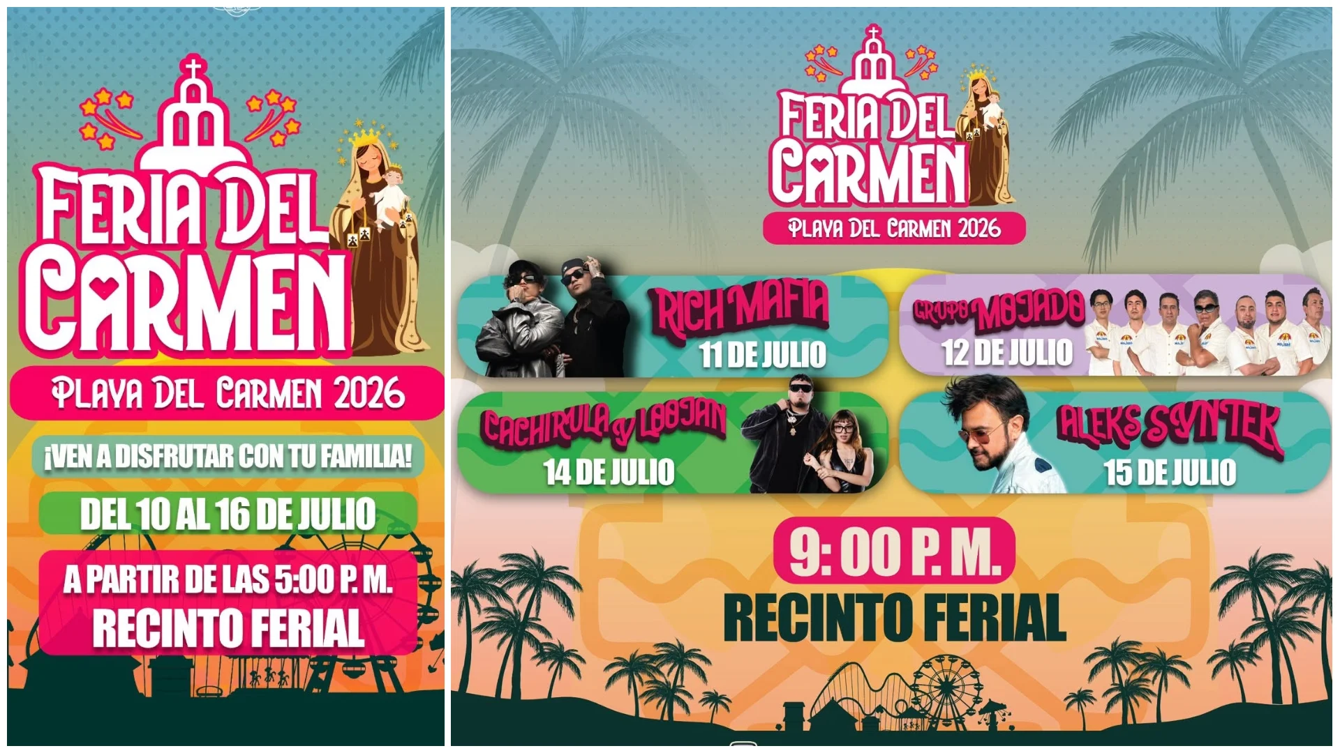 Feria del Carmen Playa del Carmen 2026 official program cover