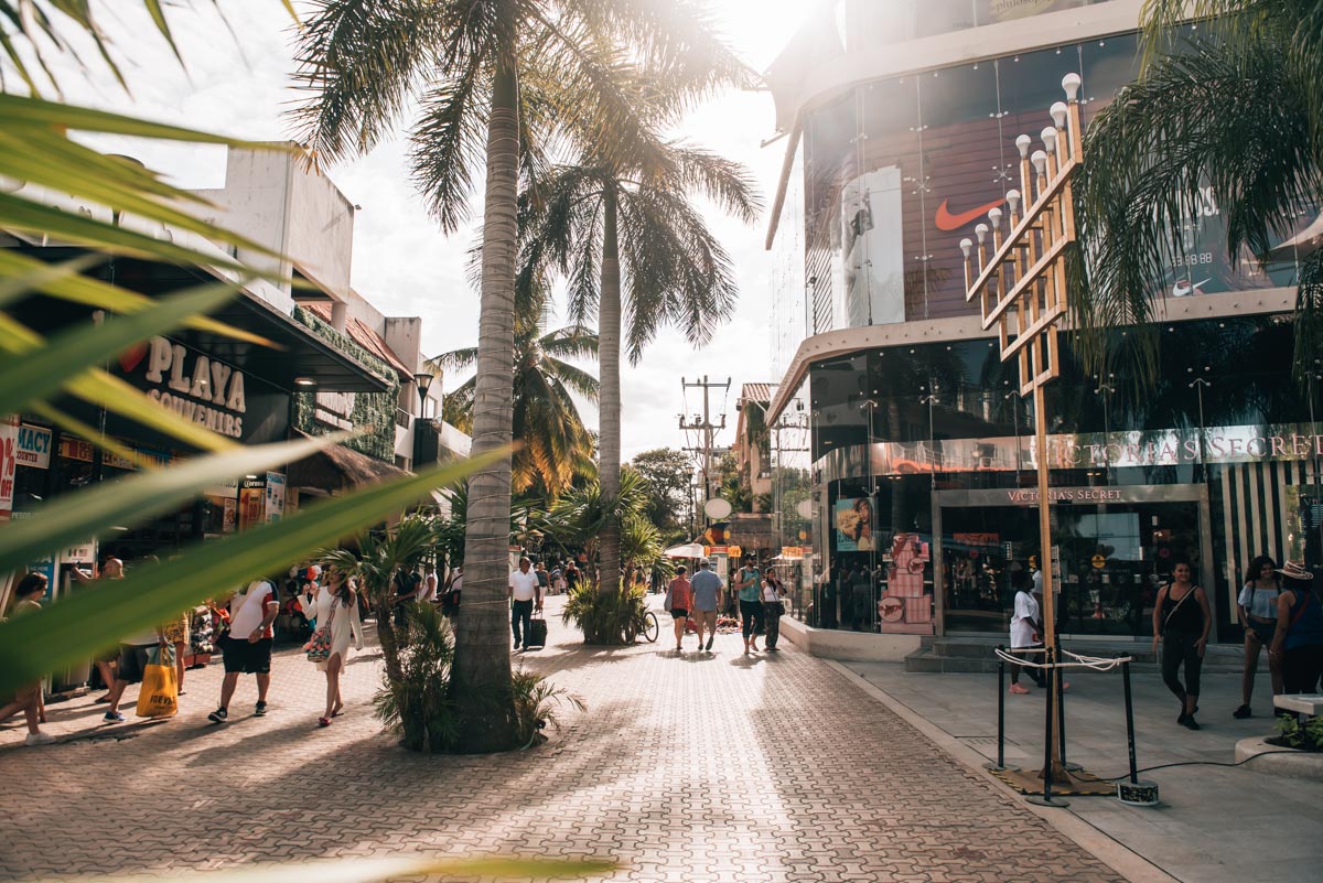 The Quinta Avenida in Playa del Carmen, the pedestrian street where the festival runs